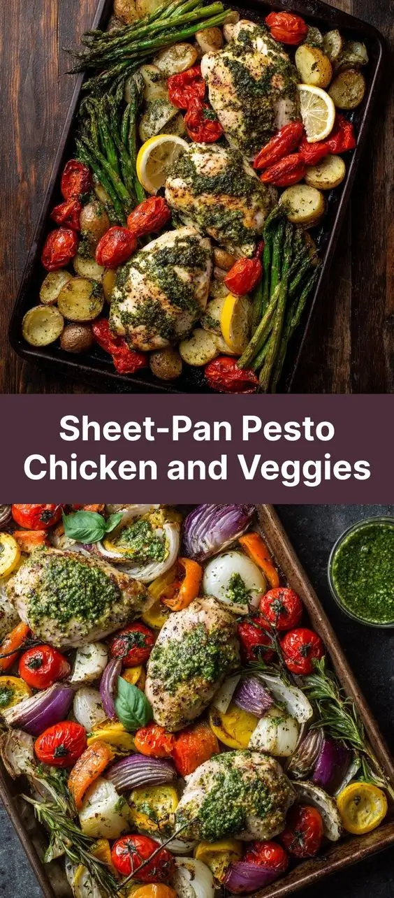 Sheet-Pan Pesto Chicken and Veggies
