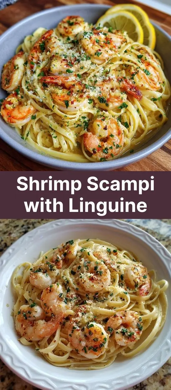 Shrimp Scampi with Linguine