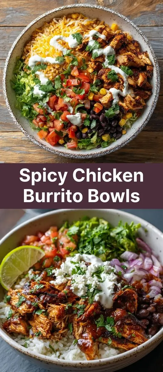 Spicy Chicken Burrito Bowls