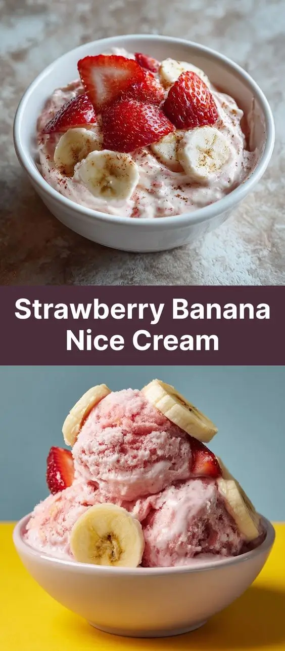 Strawberry Banana Nice Cream
