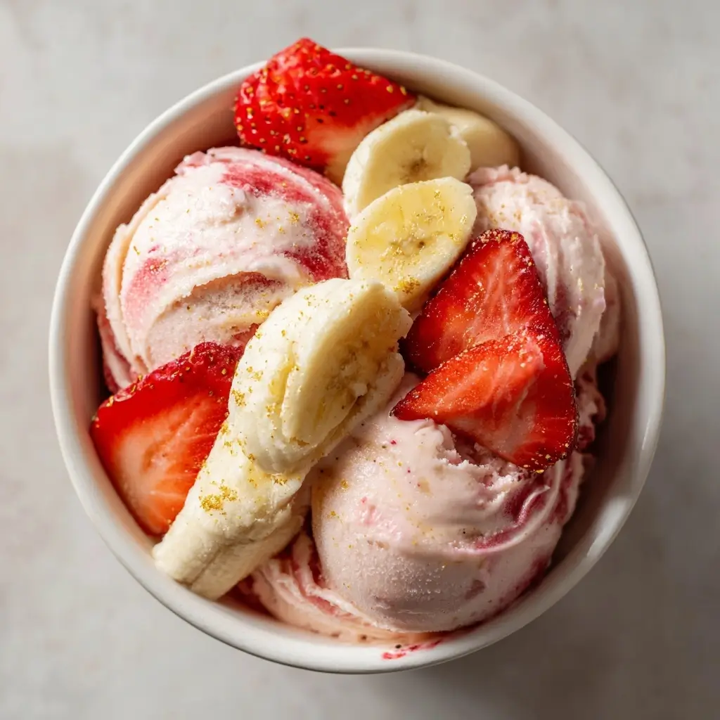 Strawberry Banana Nice Cream