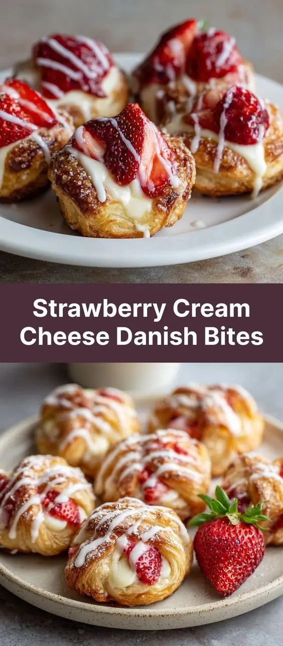 Strawberry Cream Cheese Danish Bites