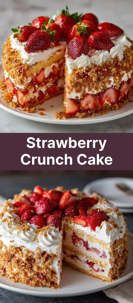 Strawberry Crunch Cake