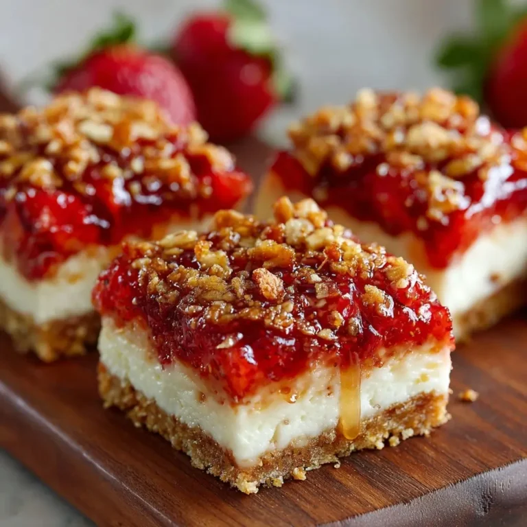 Strawberry Crunch Cheesecake Bars