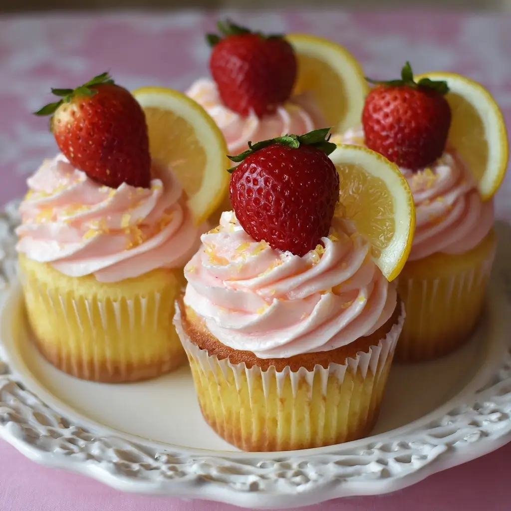 Strawberry Lemonade Cupcakes