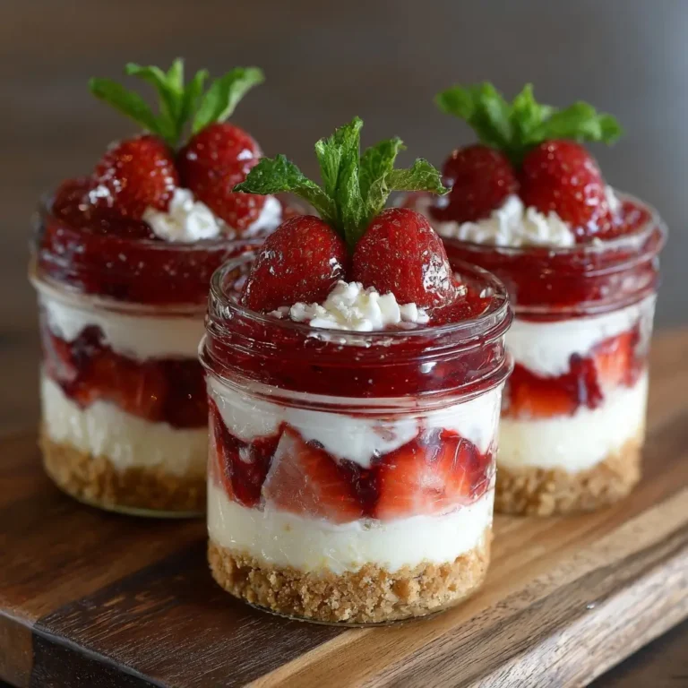 Strawberry Shortcake Cheesecake Jars