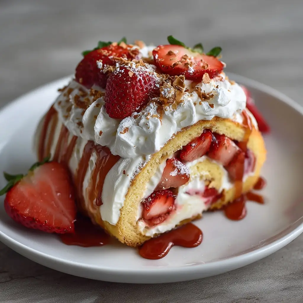 Strawberry Shortcake Cheesecake Rolls