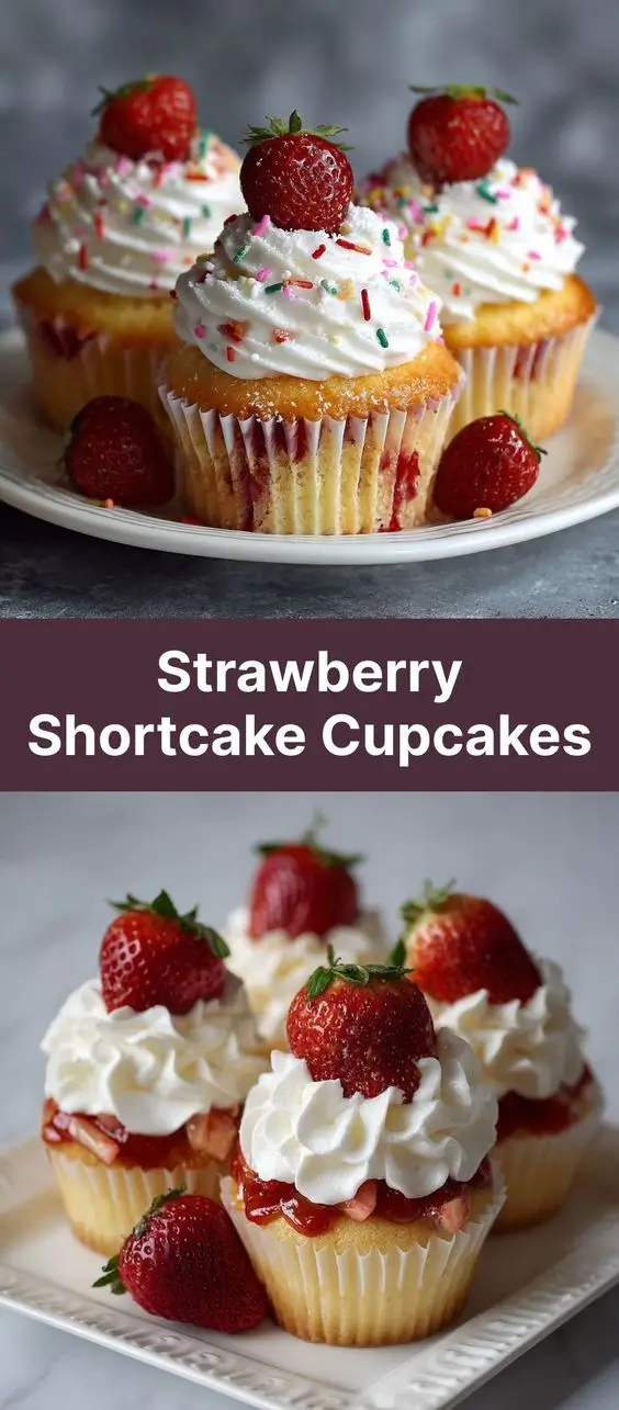 Strawberry Shortcake Cupcakes