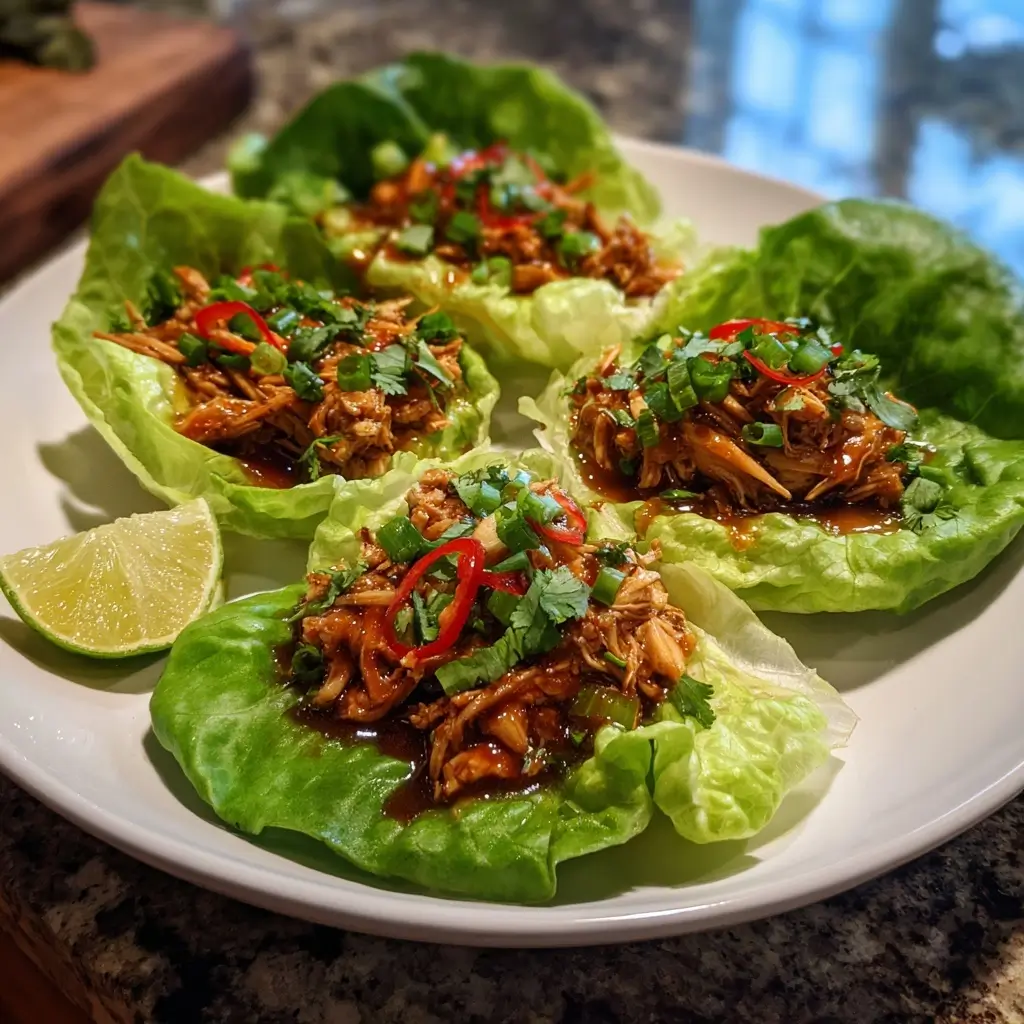 Sweet Chili Chicken Lettuce Wraps