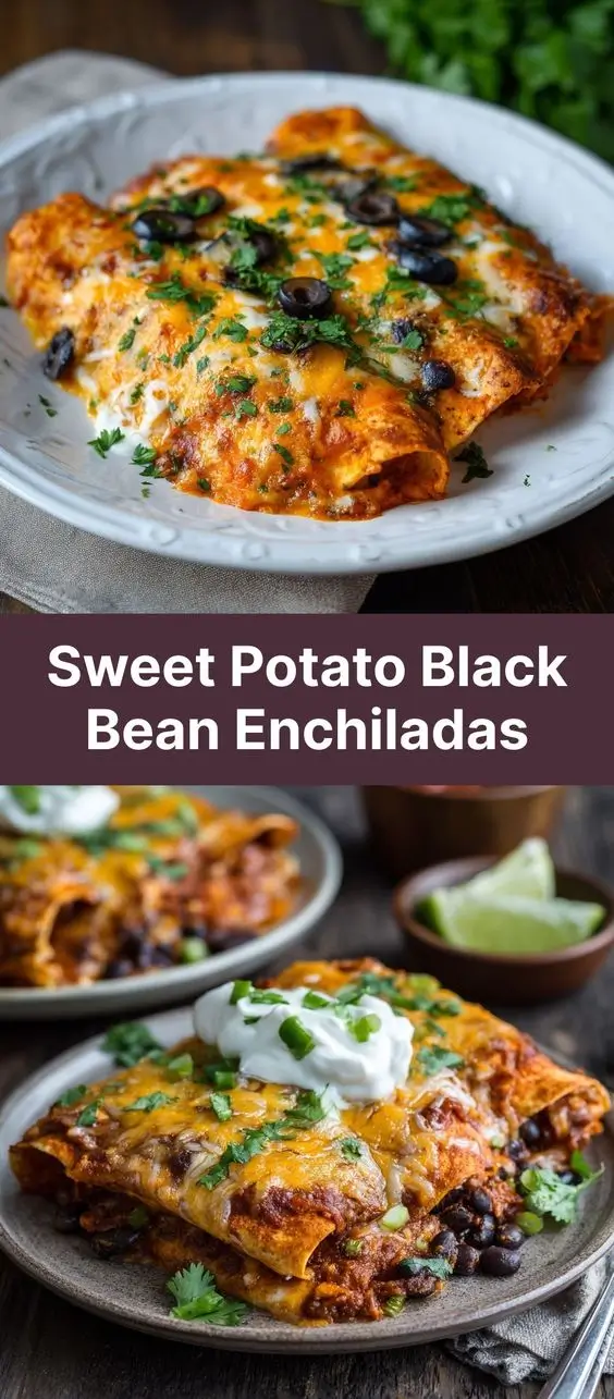 Sweet Potato Black Bean Enchiladas