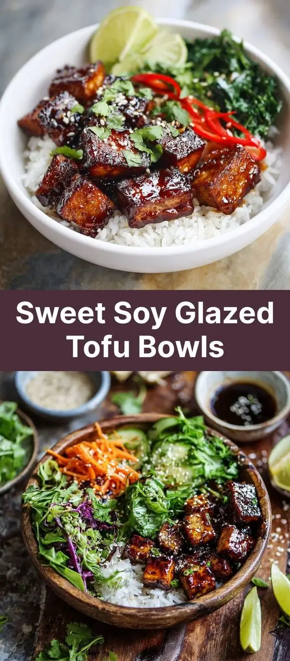 Sweet Soy Glazed Tofu Bowls