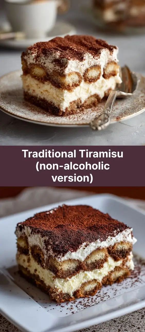 Traditional Tiramisu (non-alcoholic version)