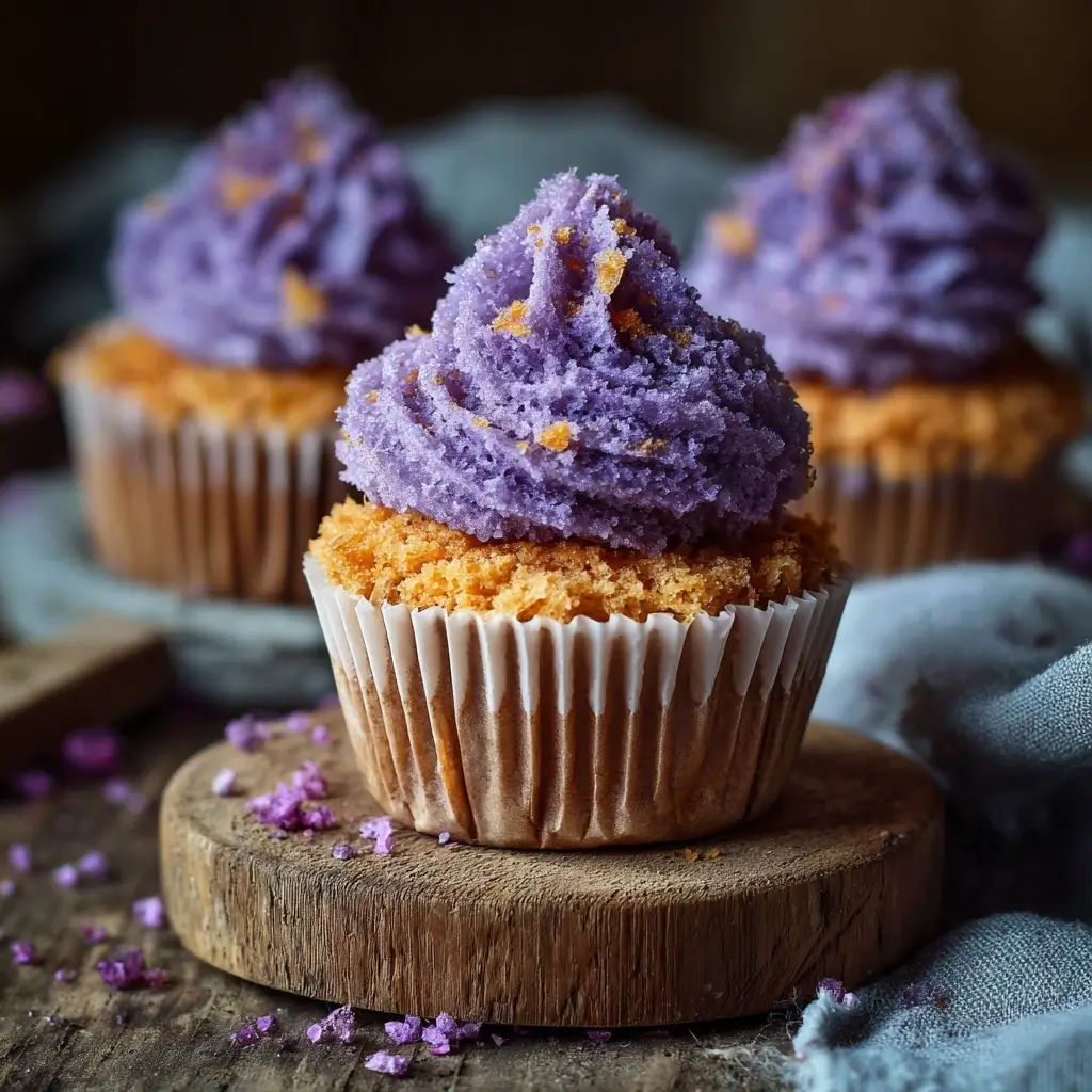 Ube Purple Yam Cupcakes
