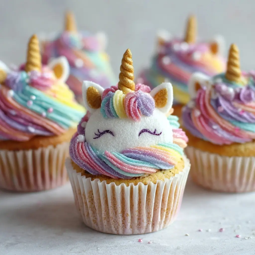 Unicorn Rainbow Cupcakes