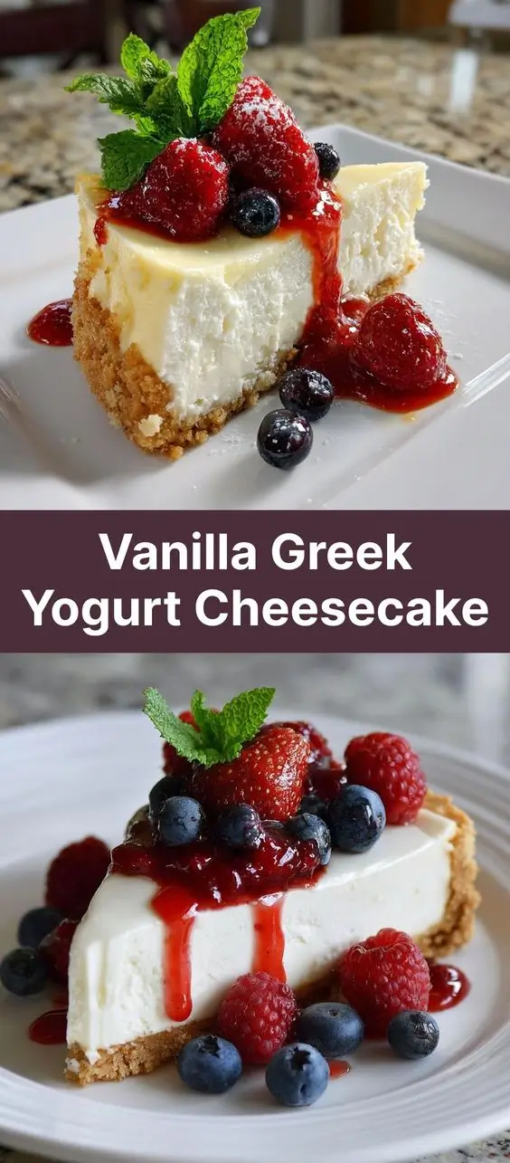 Vanilla Greek Yogurt Cheesecake