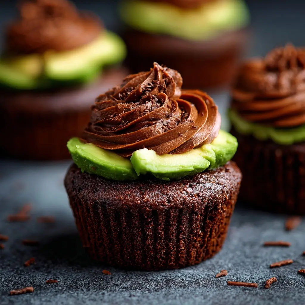 Vegan Chocolate Avocado Cupcakes