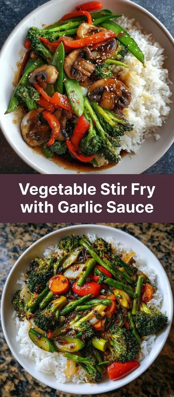 Vegetable Stir Fry with Garlic Sauce