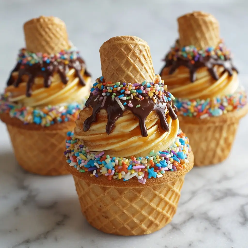 Waffle Cone Cupcakes