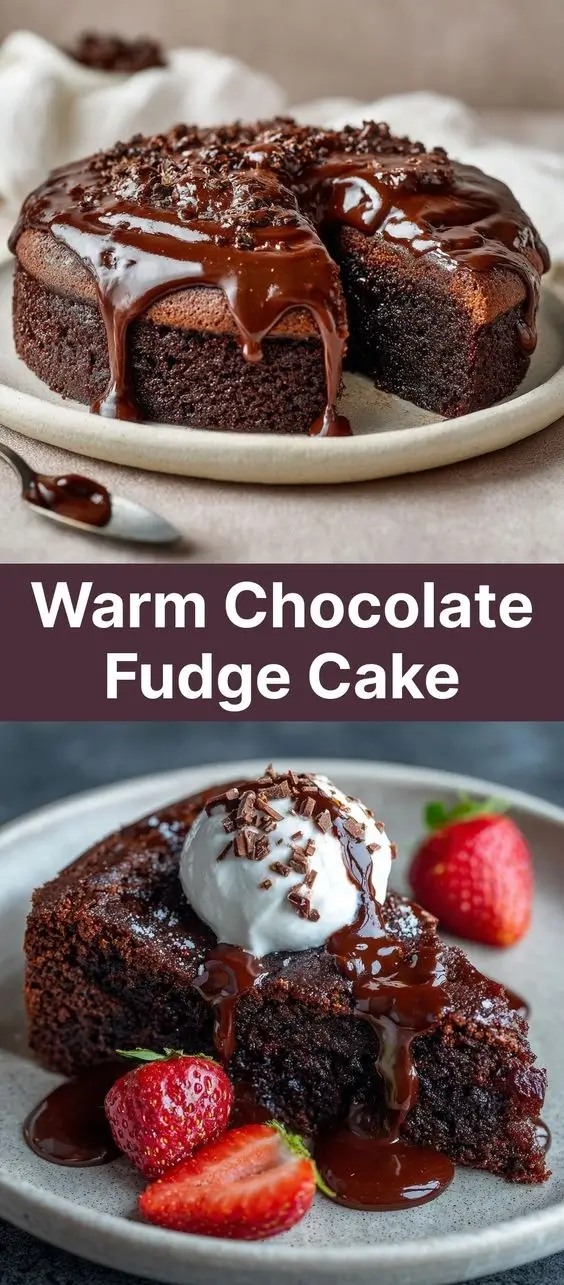 Warm Chocolate Fudge Cake