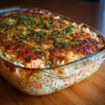 Baked Salmon and Rice Casserole