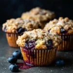 Bakery Style Blueberry Crumble Muffins