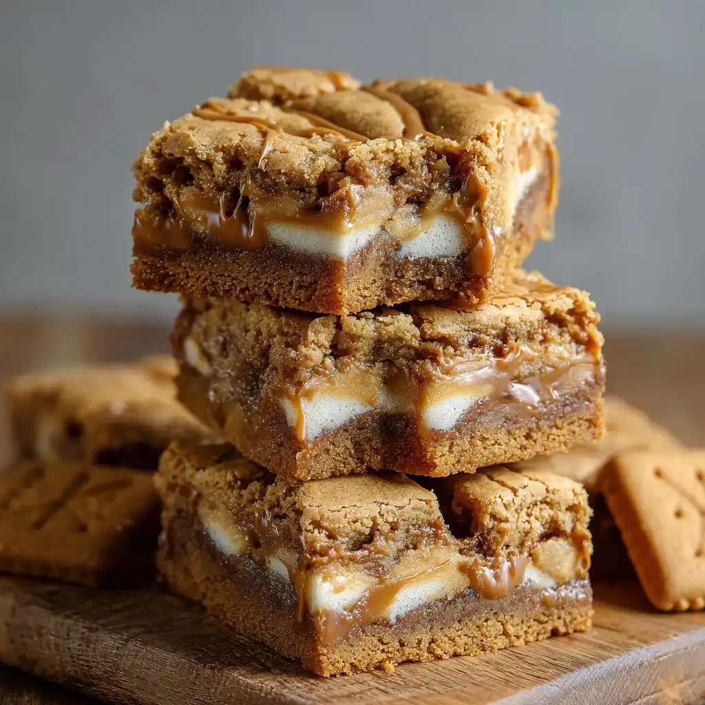 Biscoff Blondie Bars