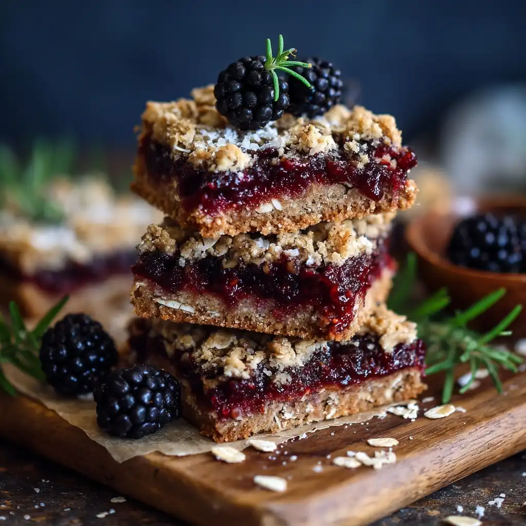 Blackberry Oat Bars