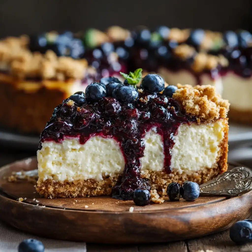 Blueberry Crumble Cheesecake