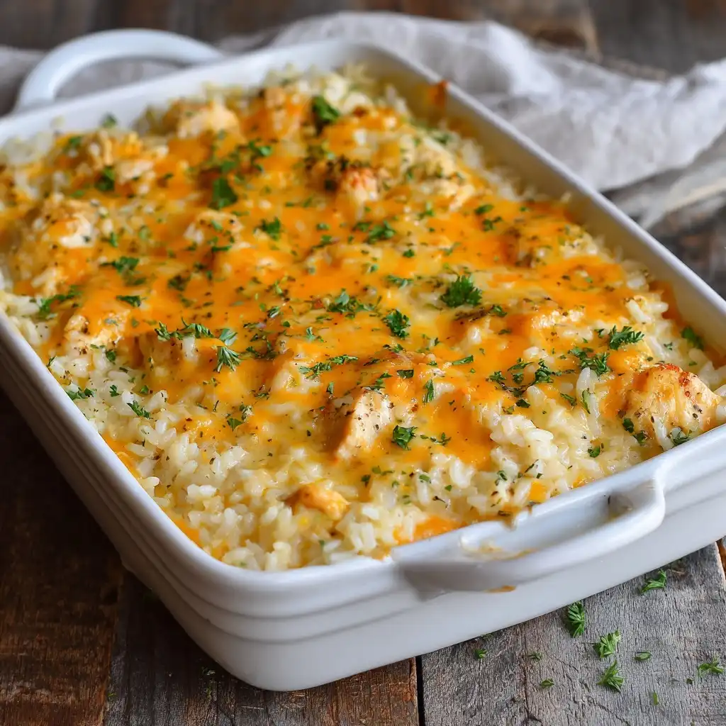 Cheesy Chicken and Rice Casserole