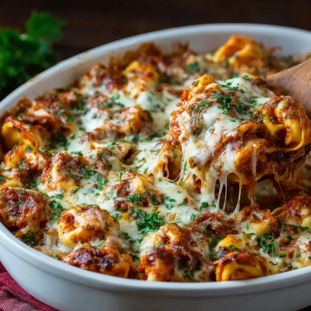 Cheesy Tortellini Bake