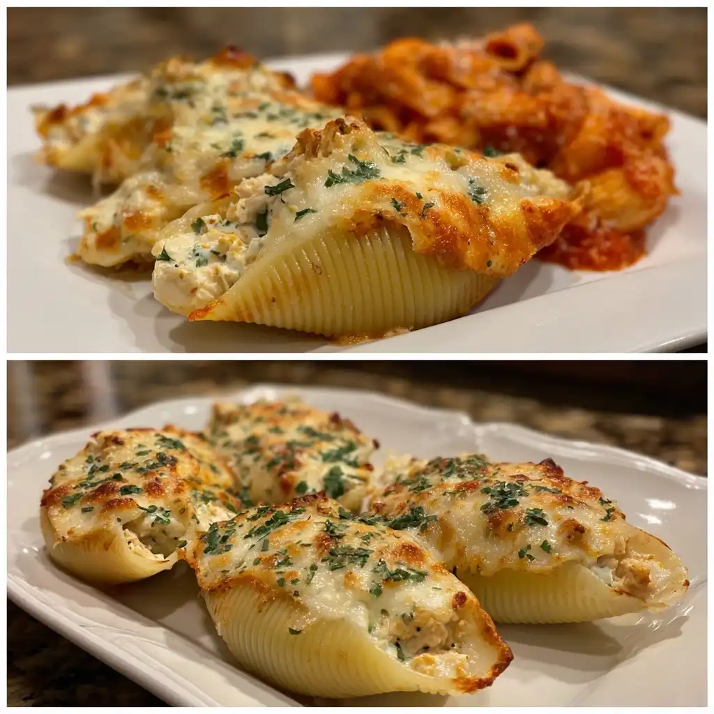Chicken Alfredo Stuffed Shells