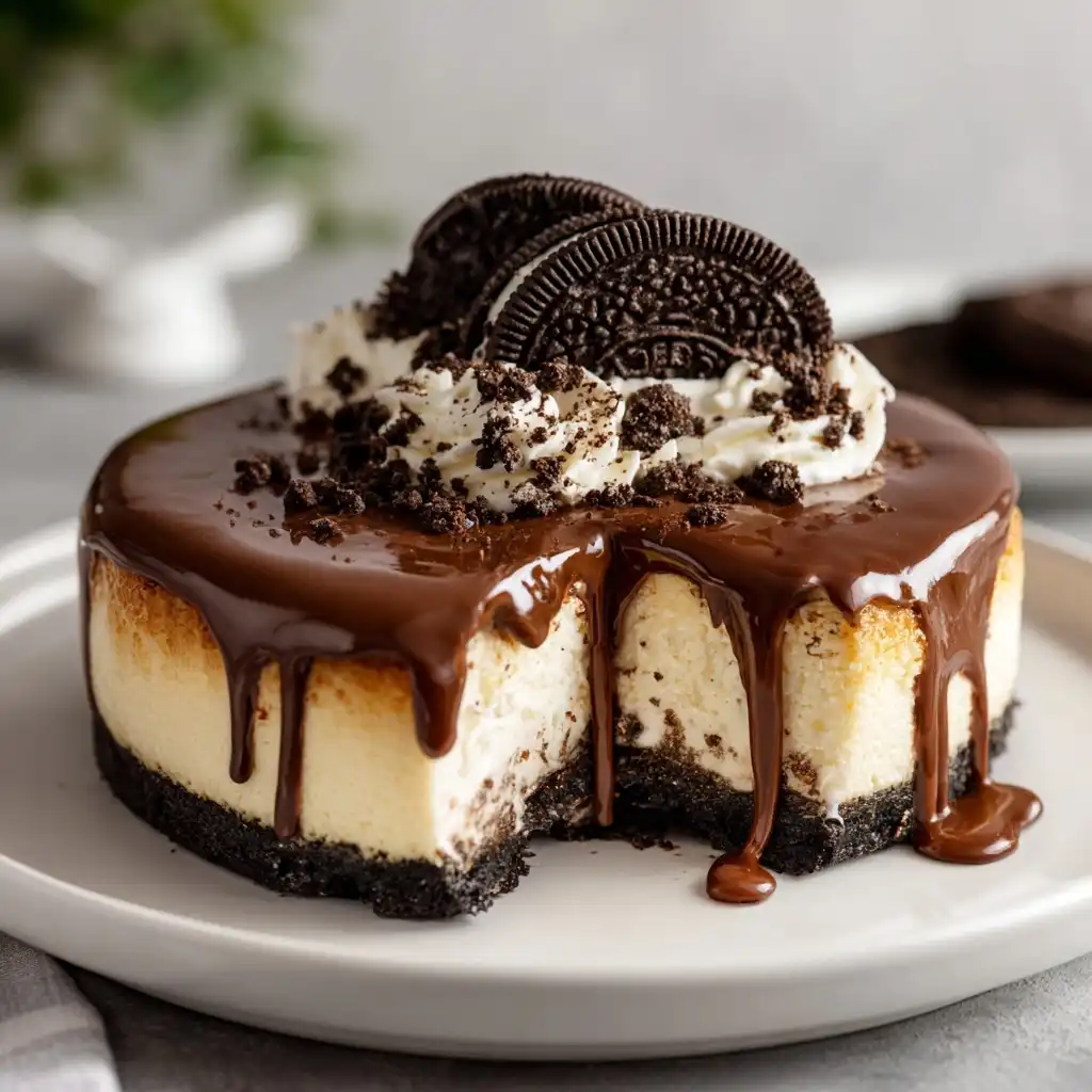 Chocolate Covered Oreo Cheesecake