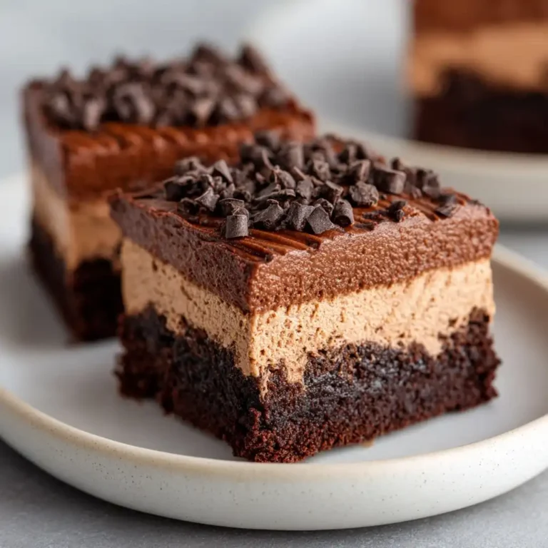 Chocolate Mousse Brownie Bars