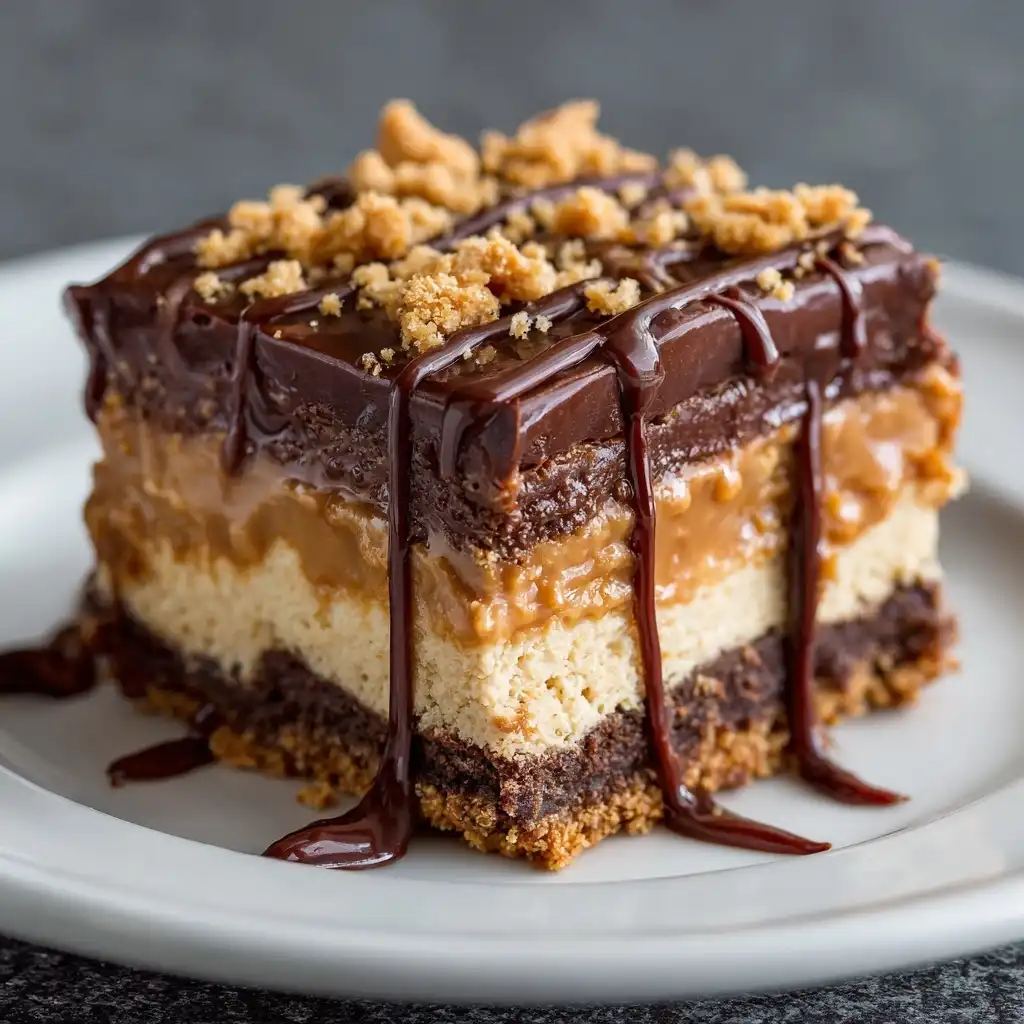 Chocolate Peanut Butter Cheesecake Bars