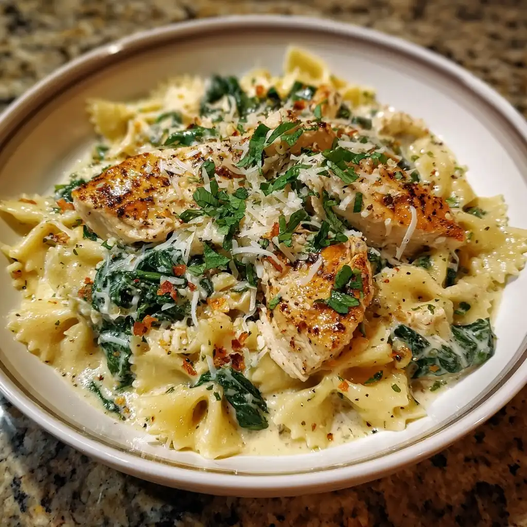 Creamy Chicken Florentine Pasta