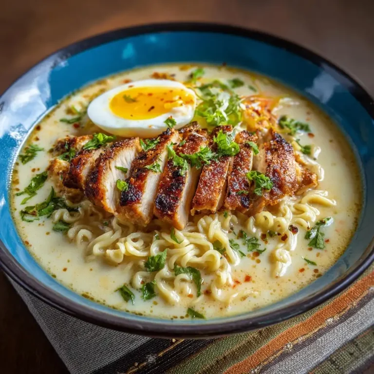 Creamy Garlic Chicken Ramen