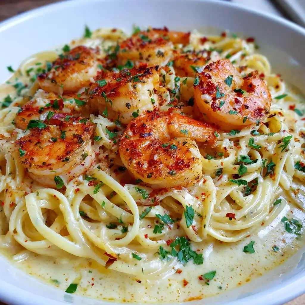 Creamy Garlic Shrimp Pasta