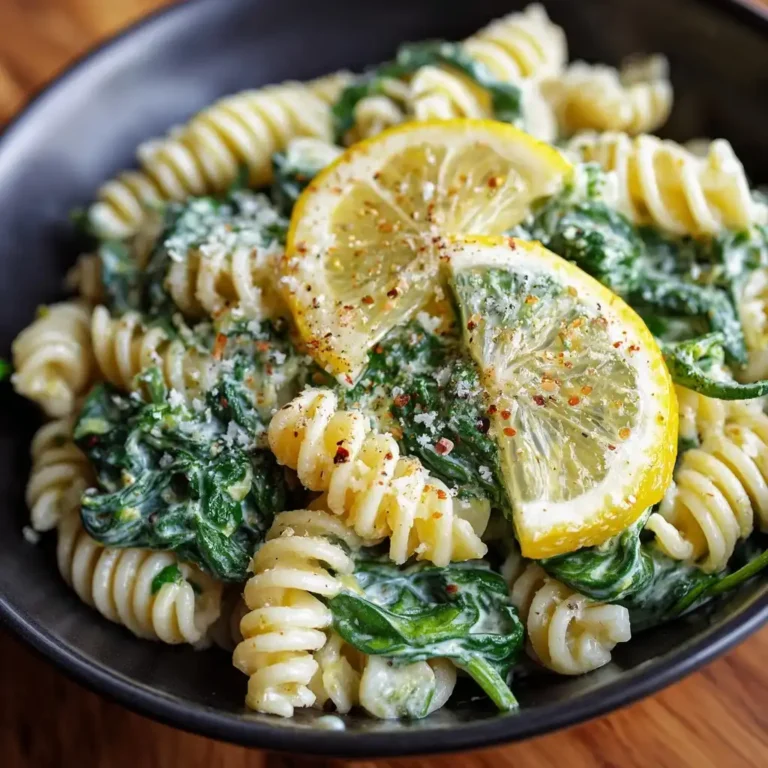 Creamy Lemon Spinach Pasta