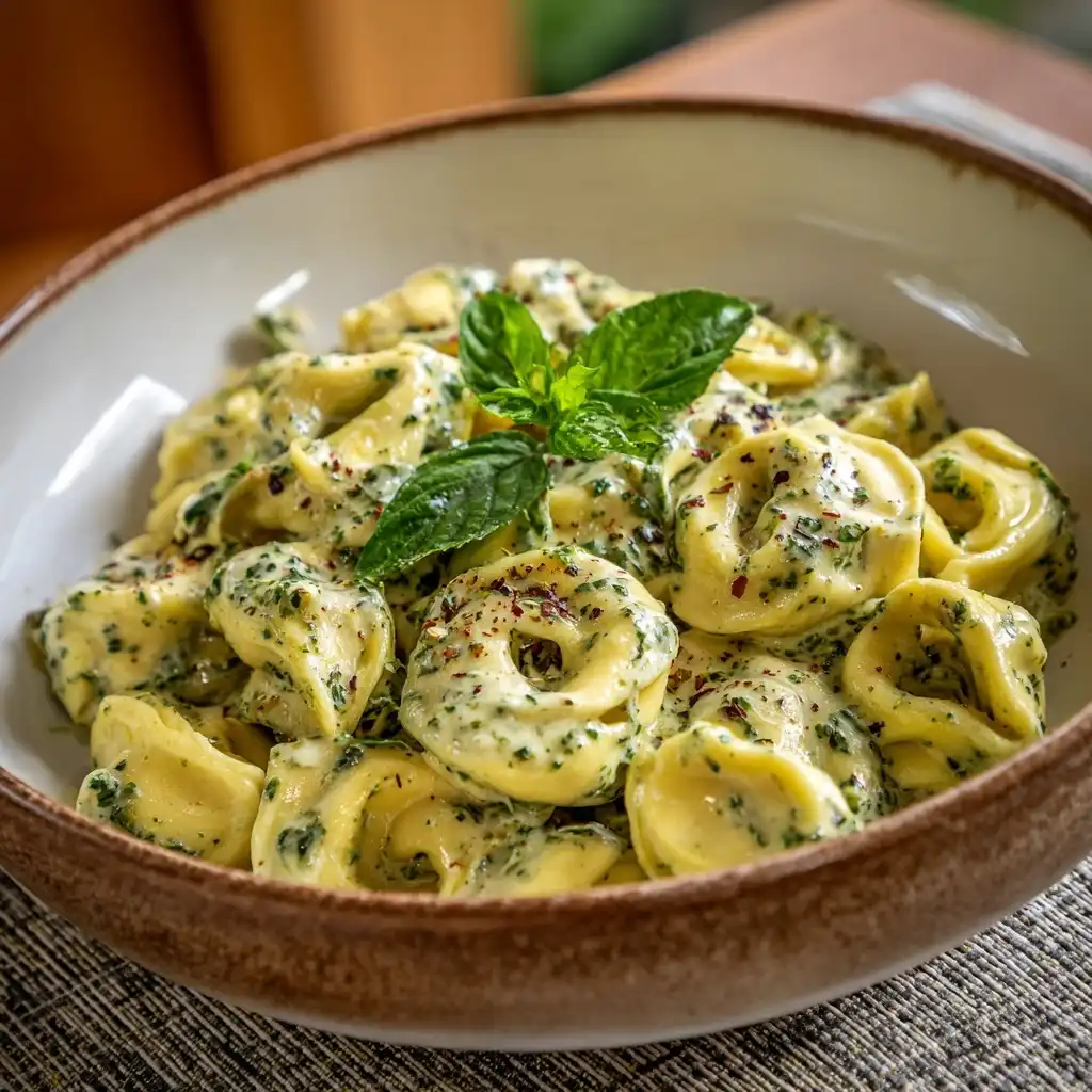 Creamy Pesto Tortellini