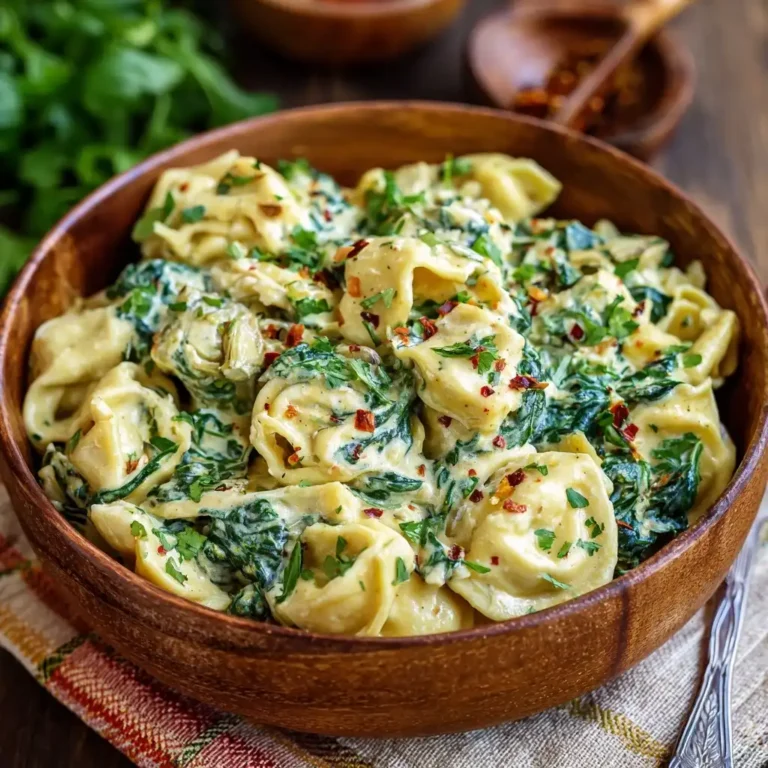 Creamy Spinach Artichoke Tortellini