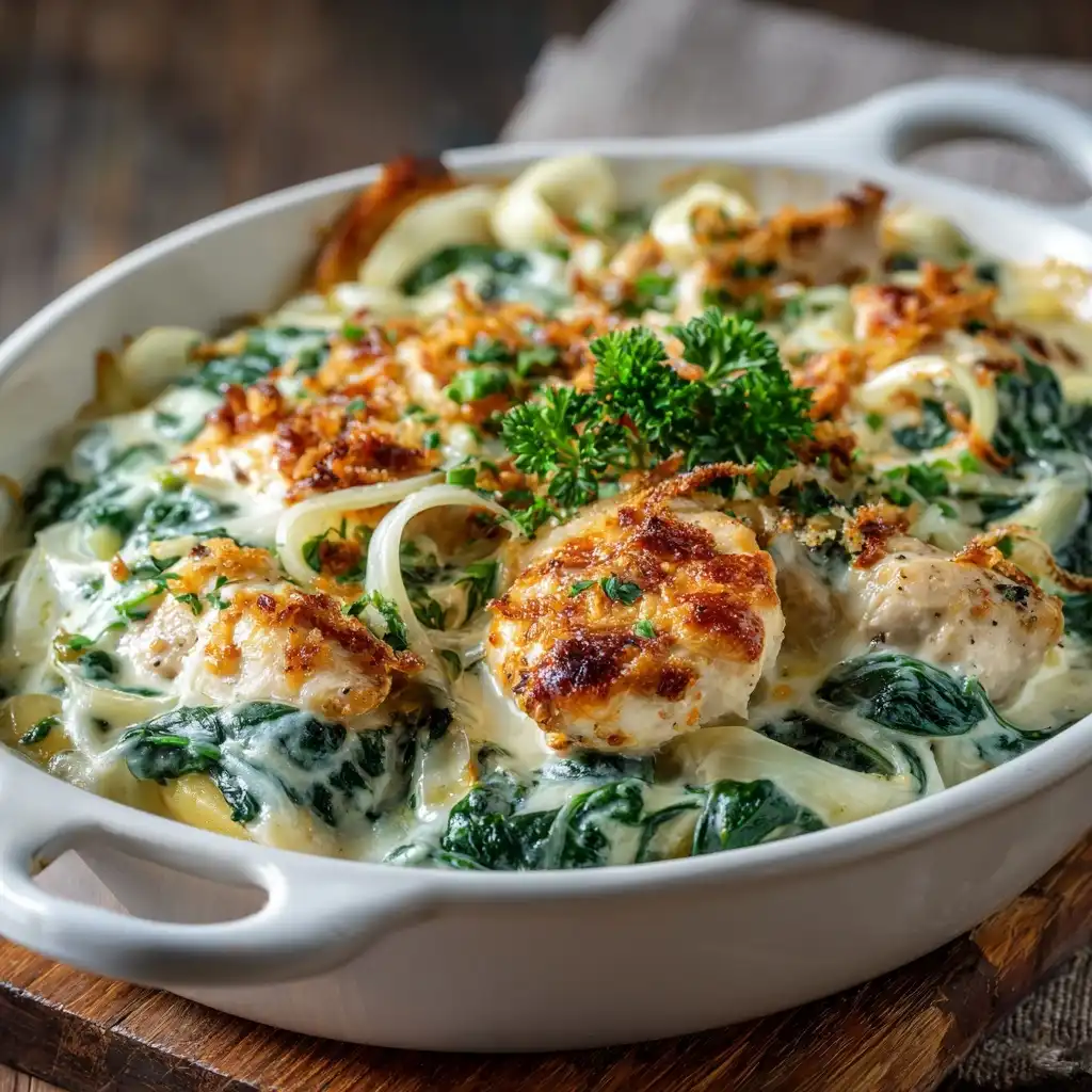 Creamy Spinach Chicken Bake