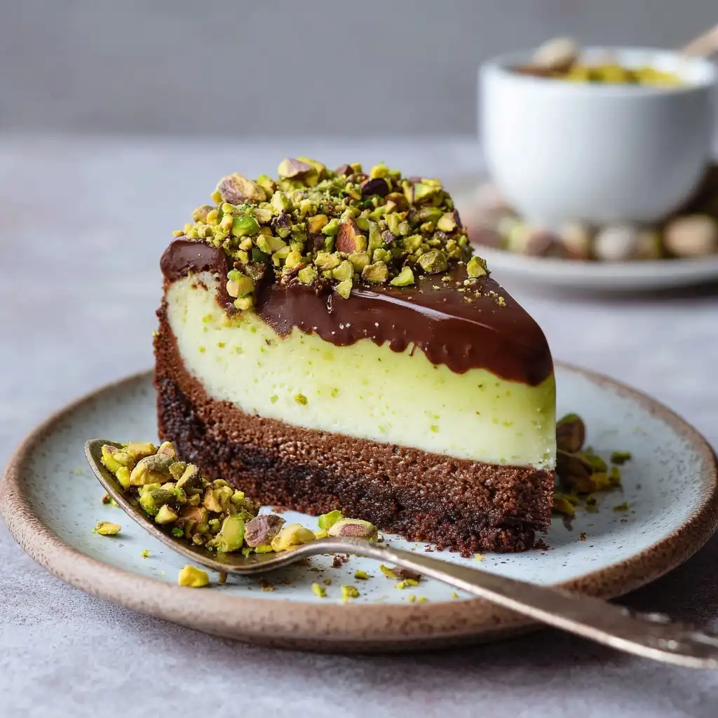 Dubai Chocolate Pistachio Cheesecake
