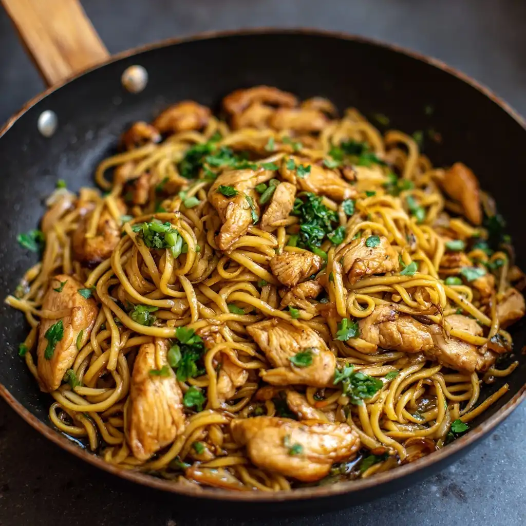 Garlic Butter Chicken Lo Mein