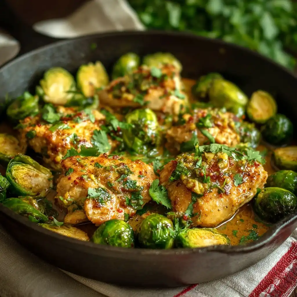 Garlic Butter Chicken and Brussels Sprouts