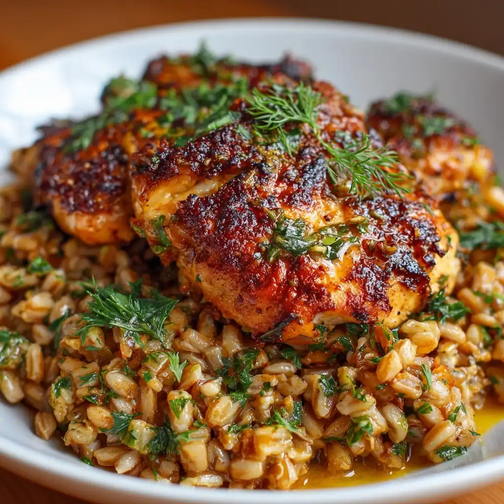 Garlic Butter Chicken and Farro