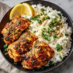 Garlic Butter Chicken and Garlic Rice