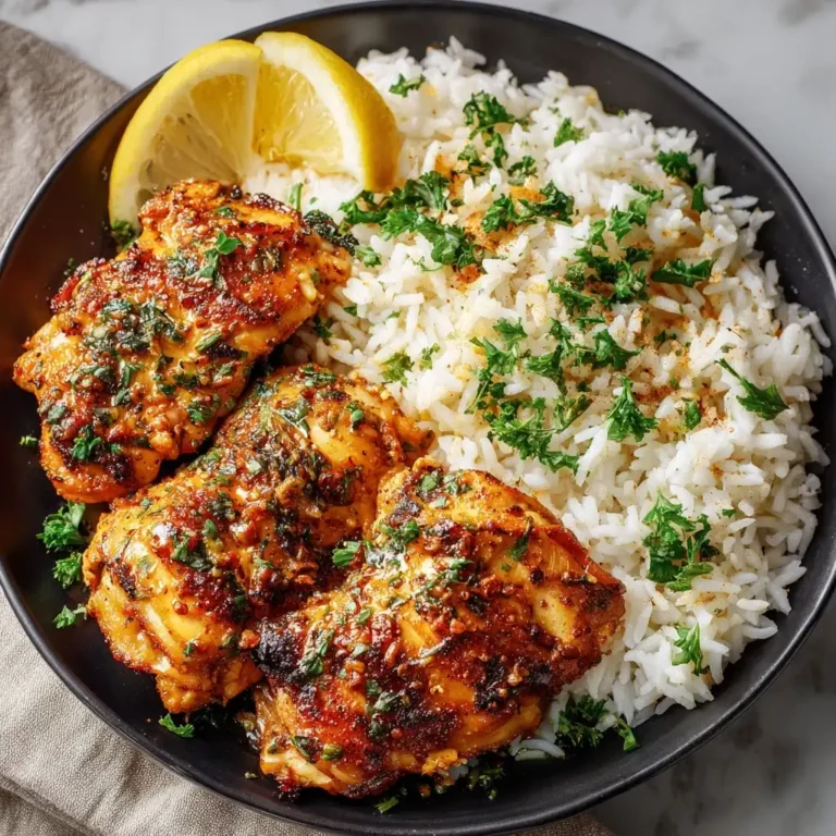 Garlic Butter Chicken and Garlic Rice