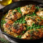 Garlic Butter Chicken and Peas