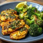 Garlic Butter Chicken and Roasted Broccoli