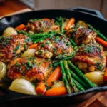 Garlic Butter Chicken and Spring Vegetables